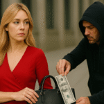 Thief taking money