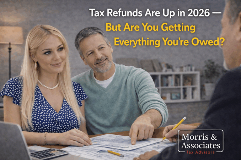 Couple getting a tax refund